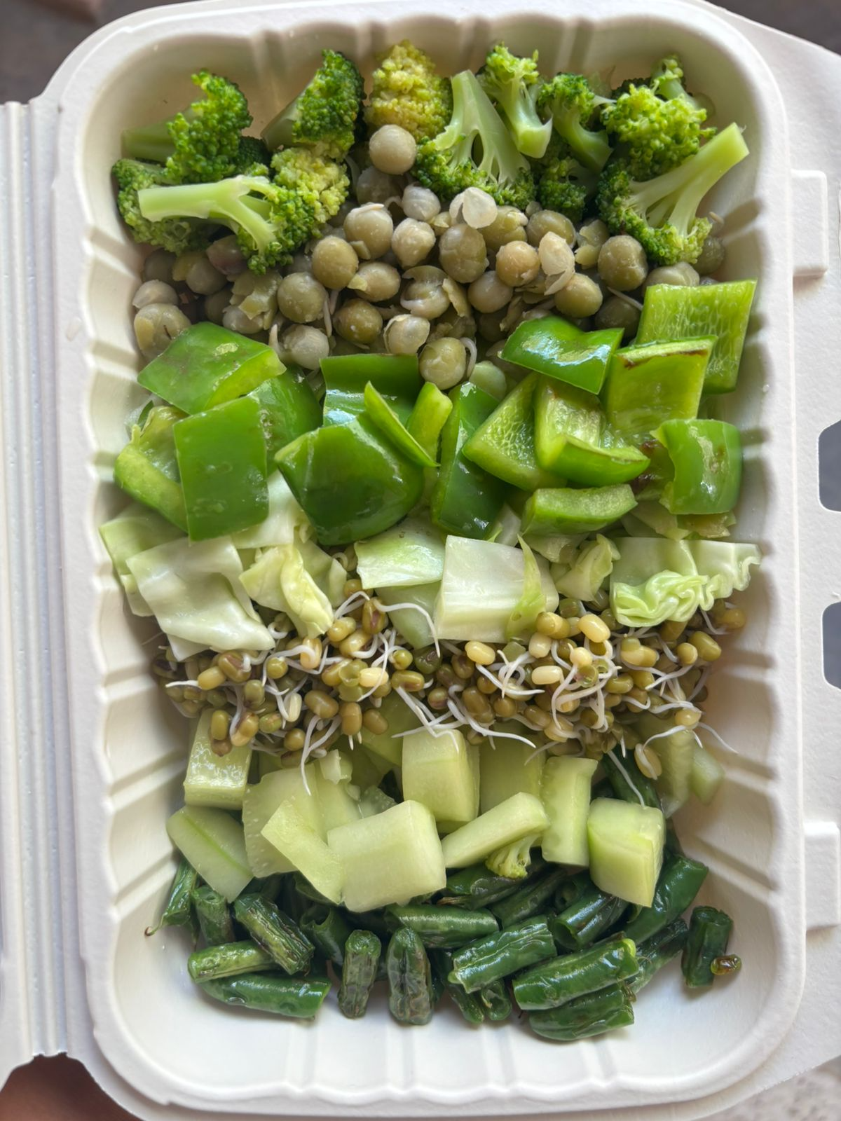 Fresh cucumber and broccoli green salad box House of Sindhu Bengaluru